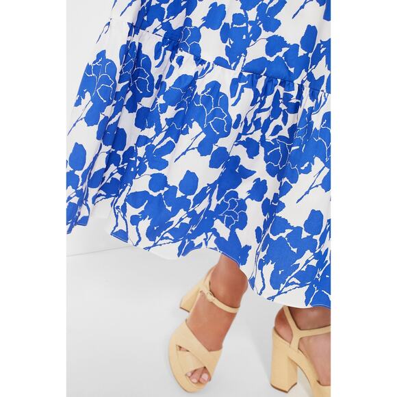 TUCKERNUCK Hyacinth House Blue Floral One Shoulder Sybil Maxi Dress NWT Size XXS - Picture 4 of 10